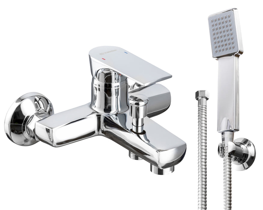 Square Bath Mixer With Shower Set